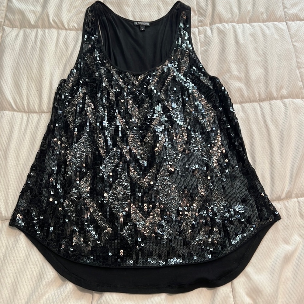 Express black sequence with silver detail